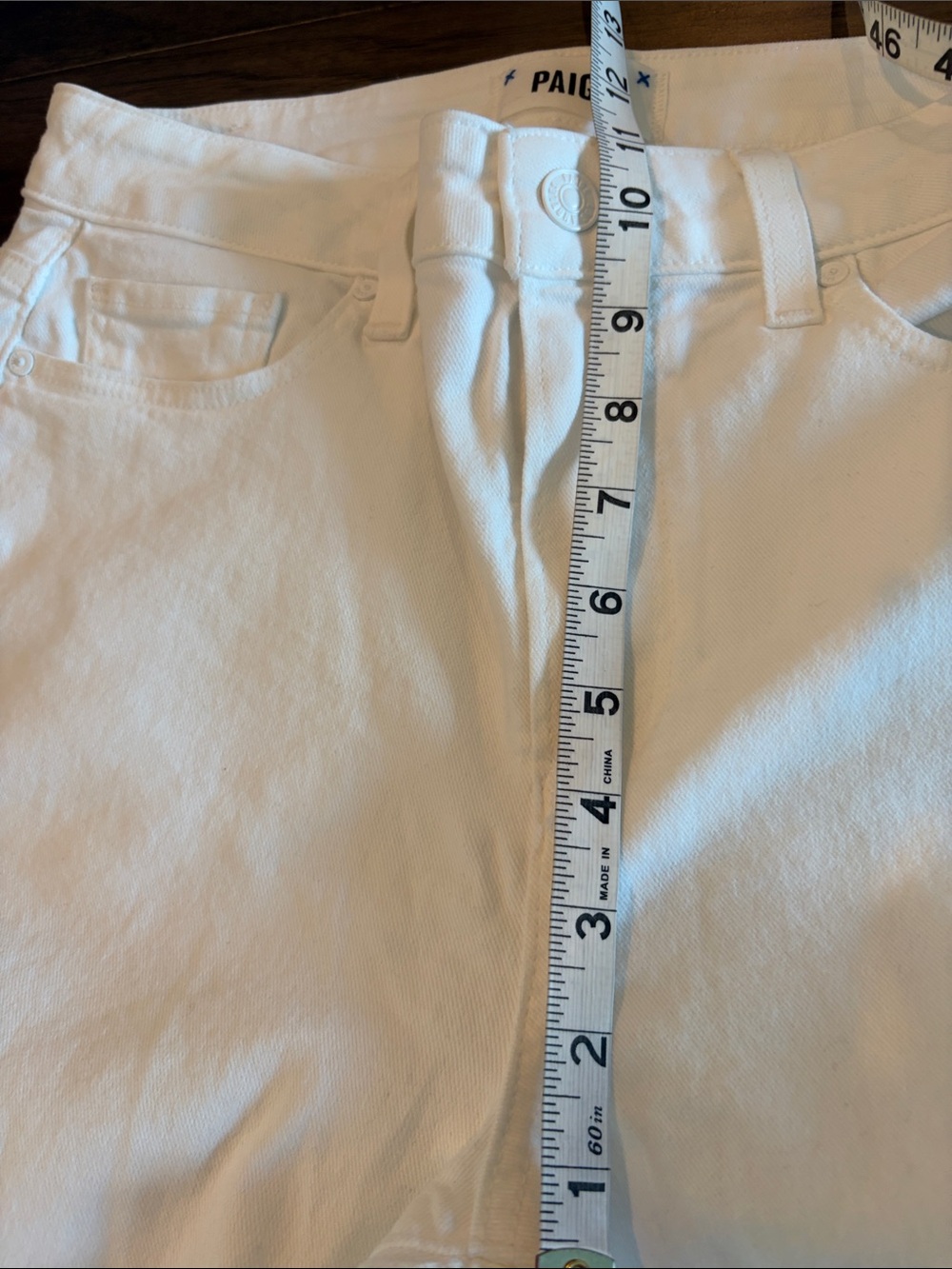 Paige Petite Cindy Crop White Jeans Sz 29 - Picture 13 of 13